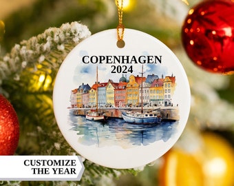 Copenhagen Christmas Ornament, Copenhagen Ornament, Christmas Ornaments, Copenhagen Custom, Copenhagen Personalized Ornament, Copenhagen