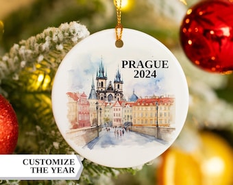 Prague Christmas Ornament, Prague Ornament, Christmas Ornaments, Prague Custom, Prague Personalized Ornament,Prague Bauble, Christmas,Prague