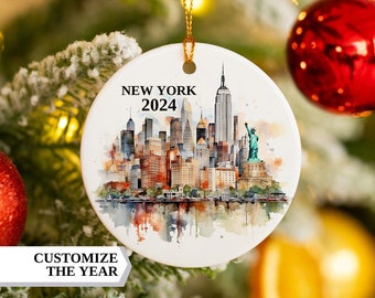 New York Christmas Ornament, United States Ornament,Christmas Ornaments, New York Custom Ornament,Christmas,USA Bauble,Ornament Personalized