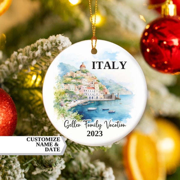 Italy Vacation Christmas Ornament, Italy Ornament, Christmas Ornaments, Vacation Ornament, Personized Ornaments, Christma, Italy Vacation