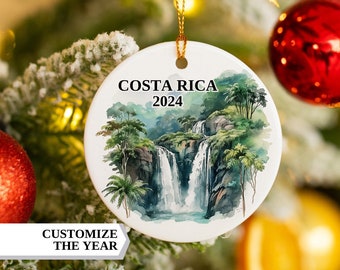 Costa Rica Christmas Ornament, Costa Rica Ornament, Christmas Ornaments, Costa Rica Custom, Costa Rica Personalized Ornament, Costa Rica
