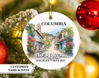 Columbia Engagement Christmas Ornament, Columbia Ornament, Engagement Ornaments, Engagement Custom Ornament, Engagement Gift, Columbia