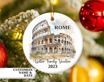 Rome Vacation Christmas Ornament, Rome Ornament, Christmas Ornaments, Rome Ornament, Personized Ornaments, Christma, Rome Vacation, Rome