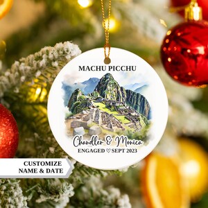 Machu Picchu Engagement Christmas Ornament, Machu Picchu Ornament, Engagement Ornaments, Engagement Custom Ornament, Engagement Gift, Peru