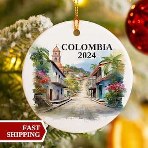 Kolumbien Weihnachtsschmuck, Kolumbien Ornament, Weihnachtsschmuck, Kolumbien Custom Ornament, Kolumbien Geschenk, Kolumbien Souvenir, Kolumbien