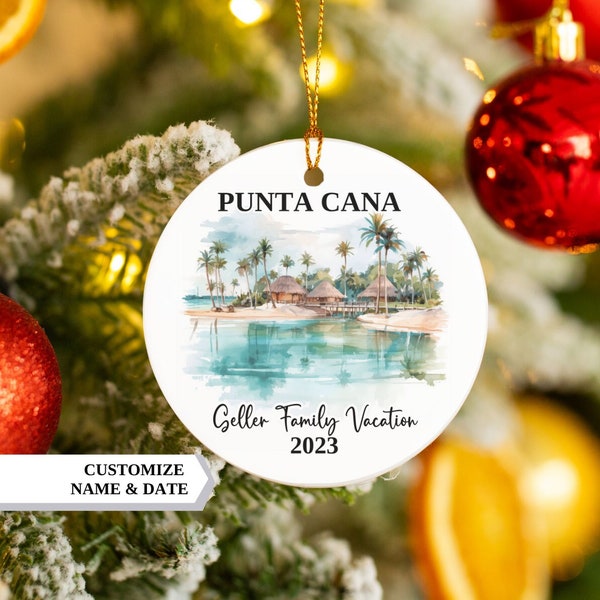 Punta Cana Vacation Christmas Ornament, Punta Cana Ornament, Christmas Ornaments, Vacation Ornament,Personized Ornaments,Christma,Punta Cana