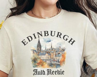 Edinburgh Shirt, Scottish gifts, Scotland Shirt, gaelic shirt, Scottish shirt, Scotland Travel, UK Vacation, Vintage Scotland, vacatio