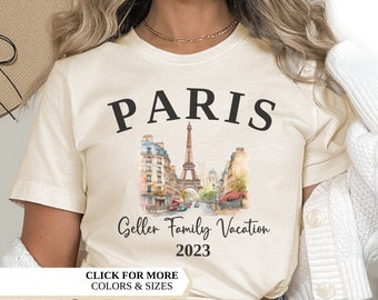 Paris Vacation Shirt, Custom Vacation Shirt, Family Vacation Shirt, Vacation Shirt, Paris Vintage, Paris shirt, Christma, 2023 gift, Paris