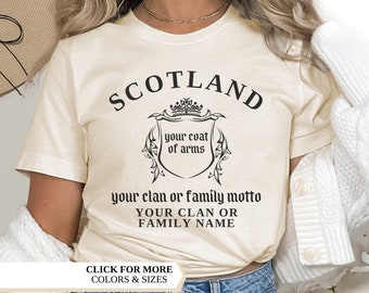 Scotland Coat of Arms Shirt, Scotland Sweater, Vintage Scotland Shirt, gaelic shirt, Scottish shirt, Custom Scotland Shirt,Personalized Gift