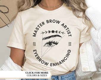 Custom Brow Artist T-shirt, Eyebrow Artist Gift, PMU, Microblading Artist, Esthetician Gifts, Permanent Brows, Gift for Her, Personalized