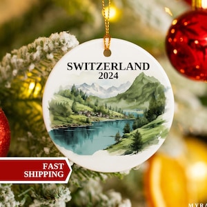 Switzerland Ornament, Switzerland Souvenir, Switzerland Christmas Ornament, Personalized Ornament, Switzerland Custom Ornament, Switzerland