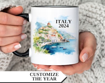 Italy Mug, Personalized Italy Coffee Mug, Italy Custom Mug, Custom Gift Coffee Mug, Vacation Mug, Italy Vacation, Travel Gift, Amalfi Coast