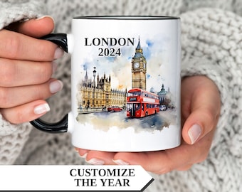 London Mug, Personalized London Coffee Mug, London Custom Mug, Custom Gift Coffee Mug, Vacation Mug, London Vacation, Travel Gift, UK Gift