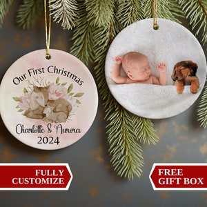 Our First Christmas Ornament, Mom and Baby Ornament,New Baby Gift for Christmas, Personalized Ornament for Baby,Keepsake Newborn,Baby Shower