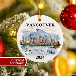 Vancouver Vacation Ornament, Vancouver Ornament, Christmas Ornaments, Vacation Ornament, Personalized Gift, Vancouver Souvenir, Vancouver BC