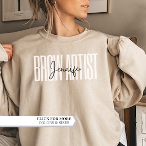 Brow Artist Custom Sweater, Eyebrow Artist Gift, Esthetician Gifts, Brow Sweatshirt, Esthetician Business, christmas sweater custom,Skincare