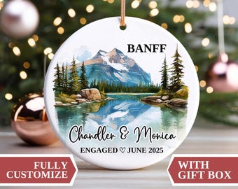 Banff Engagement Ornament, Banff Ornament, Christmas Ornaments, Engagement Custom Gift, Banff Gift, Banff Engagement, Banff Souvenir