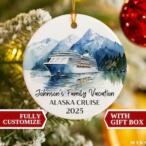Alaska Cruise Christmas Ornament, Alaska Ornament, Alaska Souvenir, Alaska Personalized, Alaska Custom Ornament, Alaska Bauble, Alaska Gift