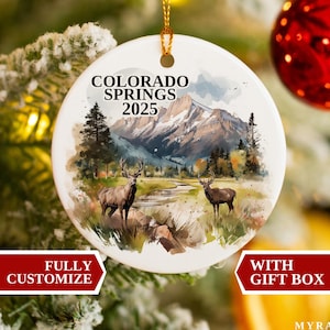 Decorazione di Colorado Springs, souvenir del Colorado, decorazione natalizia del Colorado, decorazione personalizzata, decorazione personalizzata del Colorado, regalo del Colorado
