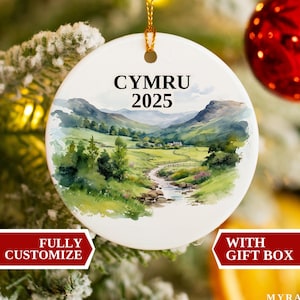 Cymru Ornament, Cymru Christmas Ornament, Christmas Ornaments, Cymru Personalized, Cymru Custom Ornament, Wales Bauble, Wales Souvenir