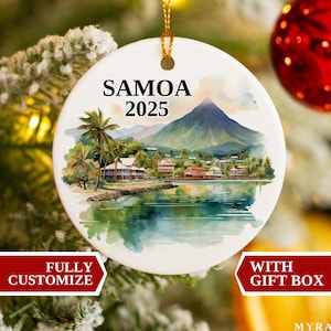 Samoa Ornament, Samoa Christmas Ornament, Christmas Ornaments, Samoa Custom, Samoa Personalized Ornament, Samoa Bauble, Samoa Gift Souvenir
