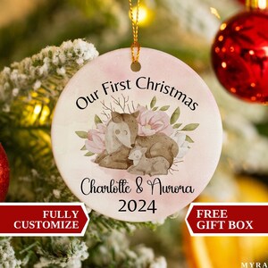 Our First Christmas Ornament, Mom and Baby Ornament,New Baby Gift for Christmas, Personalized Ornament for Baby,Keepsake Newborn,Baby Shower