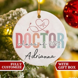 Regalo personalizzato per medico, regalo di laurea per medico, decorazione per medico, regalo per neo-dottore, regalo di laurea, decorazione per laurea, pallina per laurea