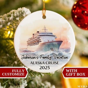 Alaska Cruise Christmas Ornament, Alaska Ornament, Alaska Souvenir, Alaska Personalized, Alaska Custom Ornament, Alaska Bauble, Alaska Gift