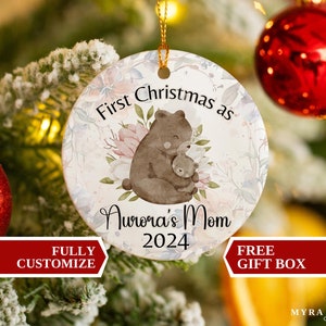 Our First Christmas Ornament, Mom and Baby Ornament,New Baby Gift for Christmas, Personalized Ornament for Baby,Keepsake Newborn,Baby Shower