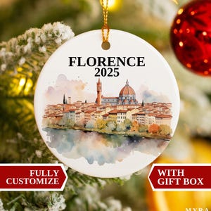 Florence Ornament, Florence Christmas Ornament, Christmas Ornaments, Florence Personalized Gift, Florence Custom Ornament, Florence Souvenir