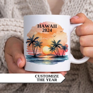 Hawaii Mug, Personalized Hawaii Coffee Mug, Hawaii Custom Mug, Custom Gift Coffee Mug, Vacation Mug, Hawaii Vacation, Travel Gift, Hawaiian