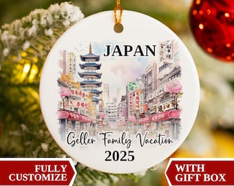 日本のバケーションオーナメント、日本のオーナメント、クリスマスオーナメント、日本のカスタムギフト、パーソナライズされたギフト、日本のオーナメント、日本のお土産、日本のギフト