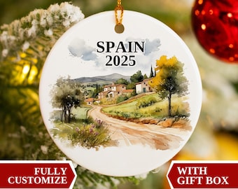 スペインのオーナメント、スペインのクリスマスオーナメント、クリスマスオーナメント、スペインのパーソナライズされたギフト、スペインのカスタムオーナメント、スペインのオーナメント、スペインのお土産