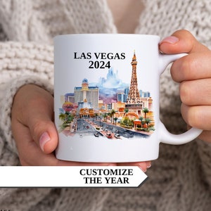 Taza de Las Vegas, Taza de Café de Las Vegas Personalizada, Taza Personalizada de Las Vegas, Taza de Café de Regalo Personalizada, Taza de Vacaciones, Vacaciones en Las Vegas, Regalo de Viaje a Las Vegas