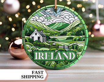 Adorno de Irlanda, Adorno de Dublín, Adornos navideños, Adorno irlandés, Adorno del Día de San Patricio, Regalo de San Patricio, Trébol