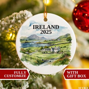 Ireland Ornament, Ireland Christmas Ornament, Christmas Ornaments, Ireland Custom Ornament, Ireland Bauble, Ireland Souvenir Travel Gift