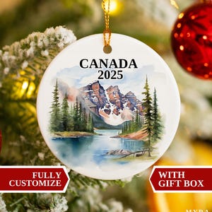 Canada Ornament, Canada Christmas Ornament, Christmas Ornaments, Canada Custom Ornament, Canada Bauble, Canada Souvenir Gift, Banff Ornament