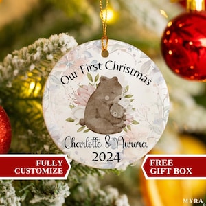 Our First Christmas Ornament, Mom and Baby Ornament,New Baby Gift for Christmas, Personalized Ornament for Baby,Keepsake Newborn,Baby Shower