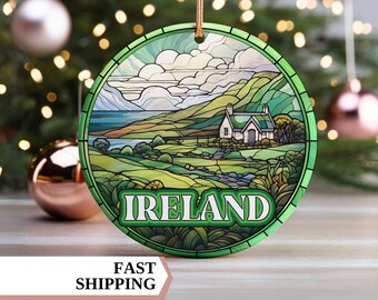 Adorno de Irlanda, Adorno de Dublín, Adornos de Navidad, Adorno de Irlanda, Adorno irlandés, Adorno del Día de San Patricio, Regalo de San Paddy, Trébol