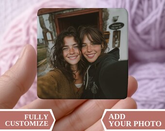 Magnete con foto personalizzata di amici, magnete personalizzato, magnete con foto personalizzata, regalo magnetico, magnete da frigorifero personalizzato, magnete in ceramica personalizzato, magneti degli amici