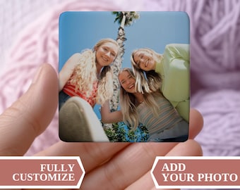 Magnete con foto personalizzata per amici, magnete personalizzato, magnete con foto personalizzata, regalo magnetico, magnete da frigorifero personalizzato, magnete in ceramica personalizzato