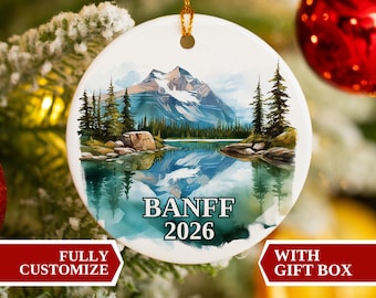 Banff Ornament, Banff Christmas Ornament, Christmas Ornaments, Banff Custom Ornament, Christmas, Banff Bauble, Banff Souvenir, Banff Gift