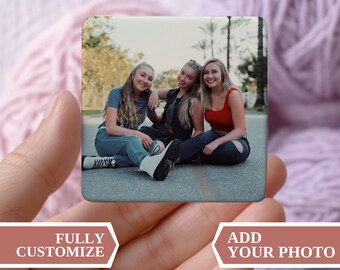 Magnete con foto personalizzata di amici, magnete personalizzato, magnete con foto personalizzata, regalo magnetico, magnete da frigorifero personalizzato, magnete in ceramica personalizzato, magneti degli amici