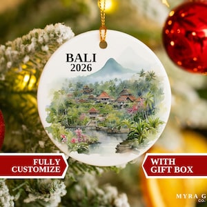 Bali Ornament, Bali Weihnachtsverzierung, Weihnachtsschmuck, Bali Custom, Bali personalisierte Ornament, Bali Kugel, Bali, Indonesien Ornament