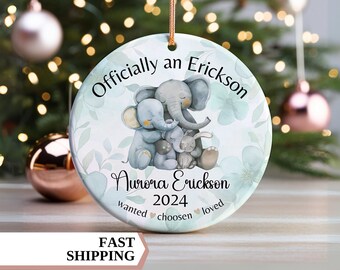 Custom Adoption Gift Ornament, New Parent Gift Adoption Announcement, Blended Family, Mother's Day Gift,New Mom Adoptive Gift Child Adoption