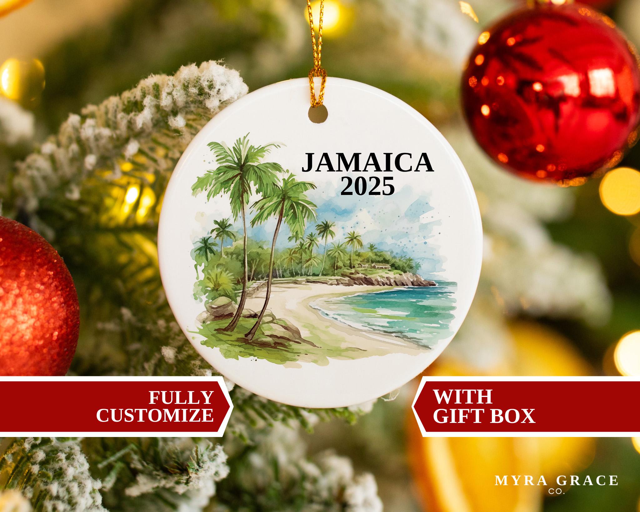 Jamaica Christmas Ornament, Jamaica Ornament, Christmas Ornaments, Jamaica Custom, Jamaica Personalized Ornament, Jamaica Bauble, Jamaica
