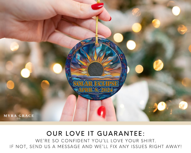 Solar Eclipse 2024 Memorial Ornament