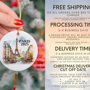 Paris Ornament Custom Gift Souvenir Bauble