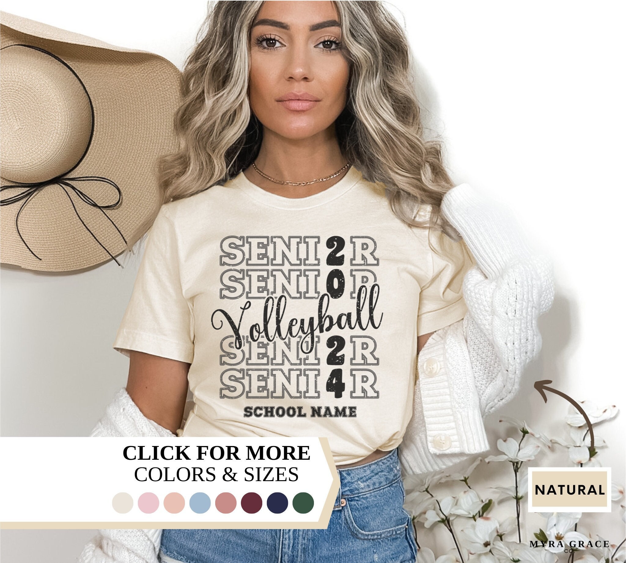 Senior Volleyball 2024 Custom Shirt, custom graduate, high school college, volleyball gift, college gifted, Class of 2024, volleyball mom