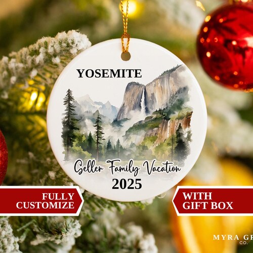 Yosemite Vacation Ornament, Yosemite Ornament, Personalized Gift, Yosemite Custom Ornament, Yosemite National Park, Christmas Ornaments